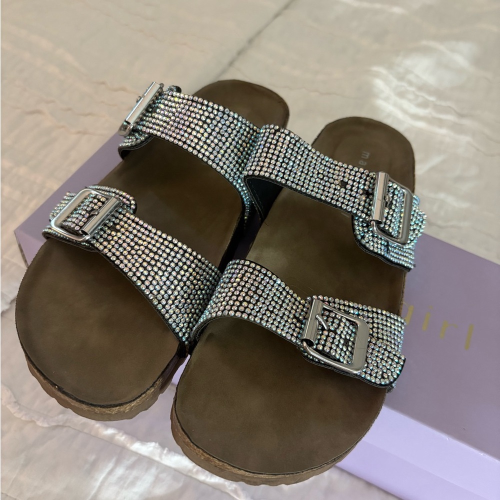 Madden Girl Silver and Brown Sandals